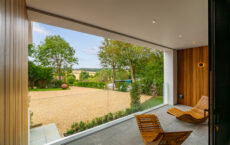 Garden view from self build home in Essex
